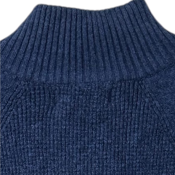 Banana Republic Mens Quarter Button Blue Wool Sweater XL - Picture 7 of 15